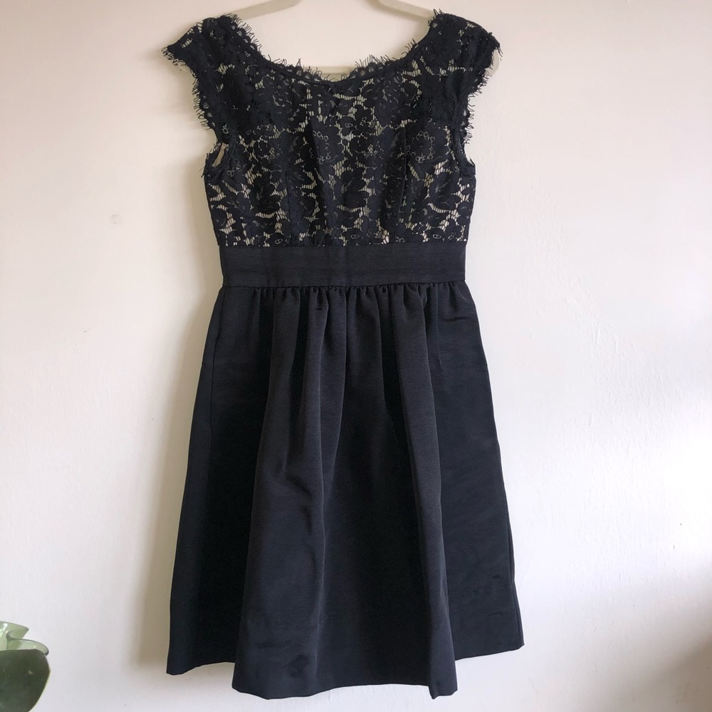 Black Eyelash Lace Cocktail Dress